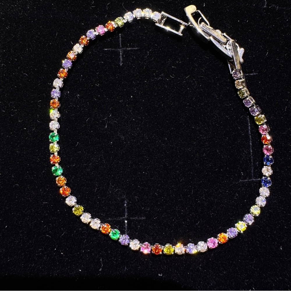 Multicolor Rainbow Zircon Bracelet